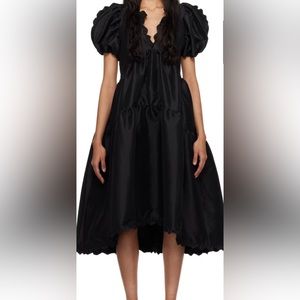Kika Vargas Target black puff sleeve taffeta dress size 1X